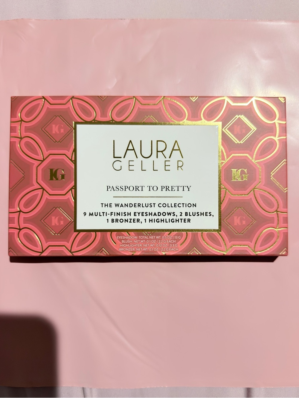 Laura Geller Passport to Pretty Eyeshadow & Face Palette - Pink and Gold